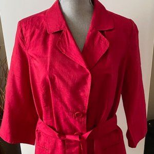 Lane Bryant Plus Size 20 Pink Silk 3/4 Sleeve Jacket